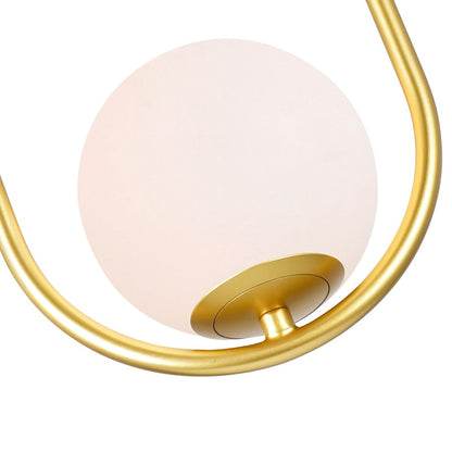 1 Light 8" Down Mini Pendant, Medallion Gold