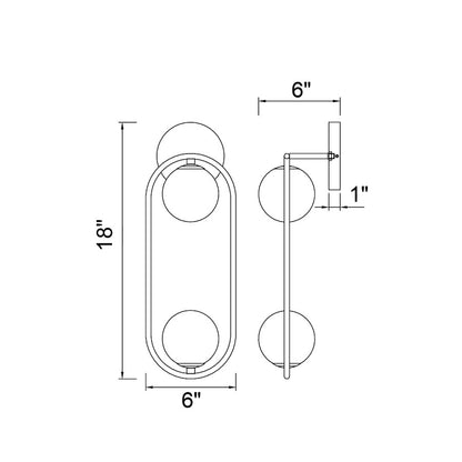 2 Light Wall Sconce