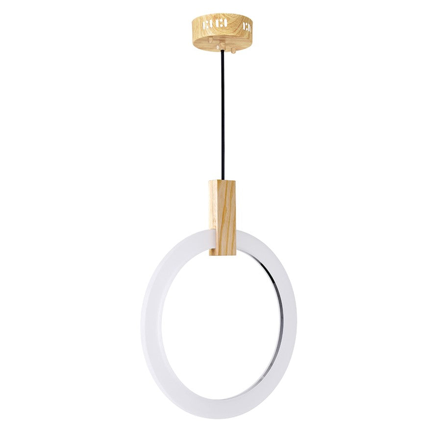 Down Pendant, White Oak