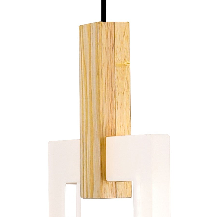 Anello 26" Chandelier, White Oak