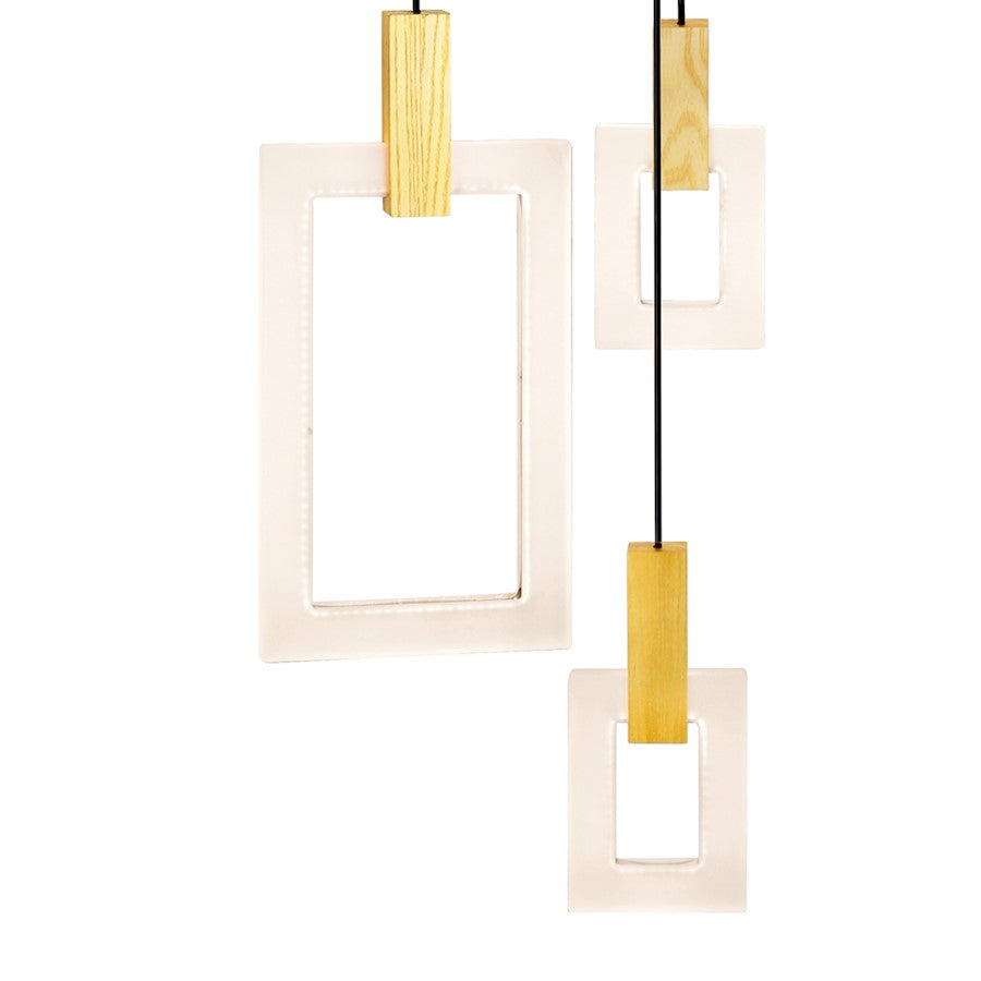 Anello 26" Chandelier, White Oak