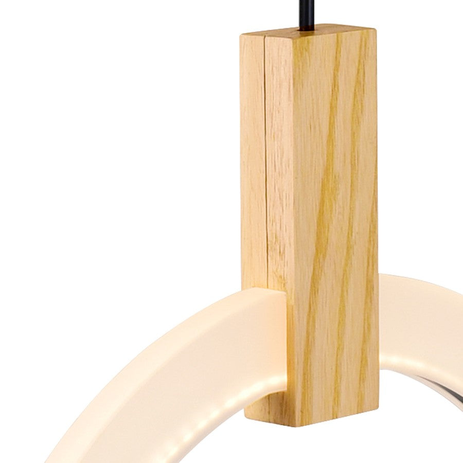 Anello 52" Chandelier, White Oak