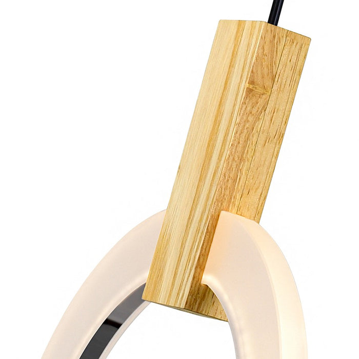 CWI Lighting Anello Down Mini Pendant, White Oak