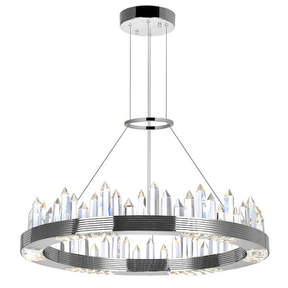 24" Up Chandelier, Polished Nickel