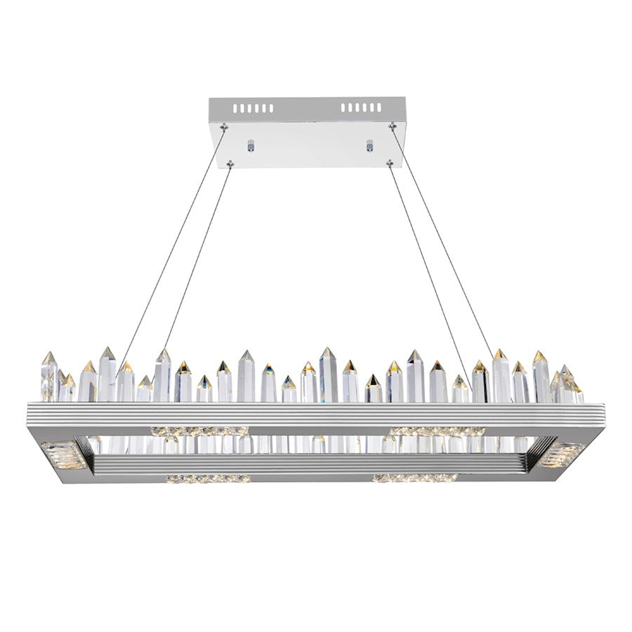 Agassiz Chandelier, Polished Nickel