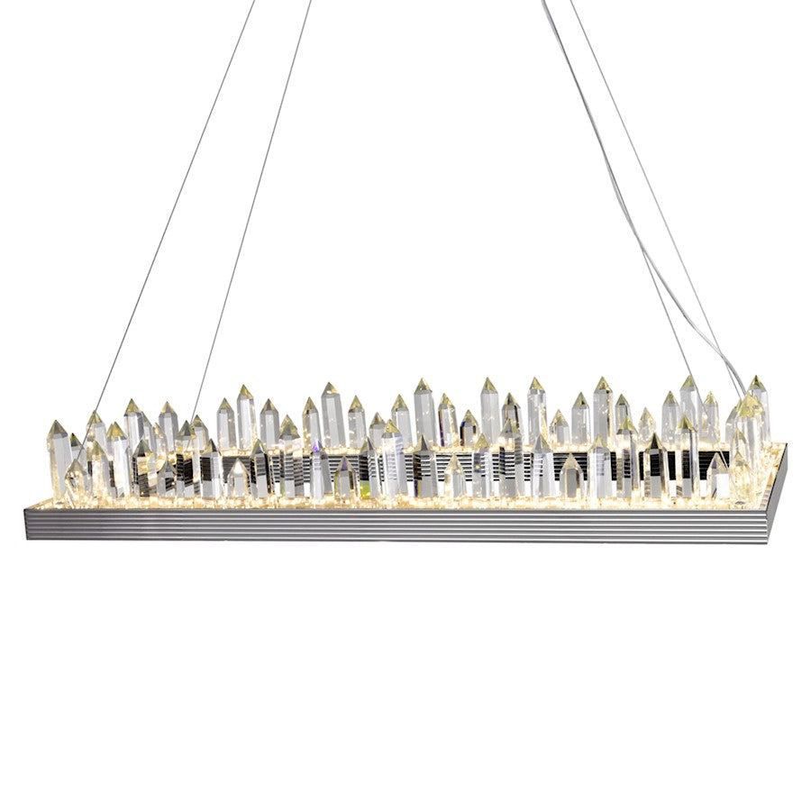 Agassiz Chandelier, Polished Nickel