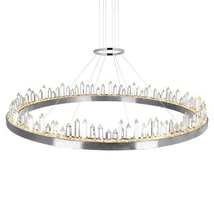 40" Up Chandelier, Polished Nickel