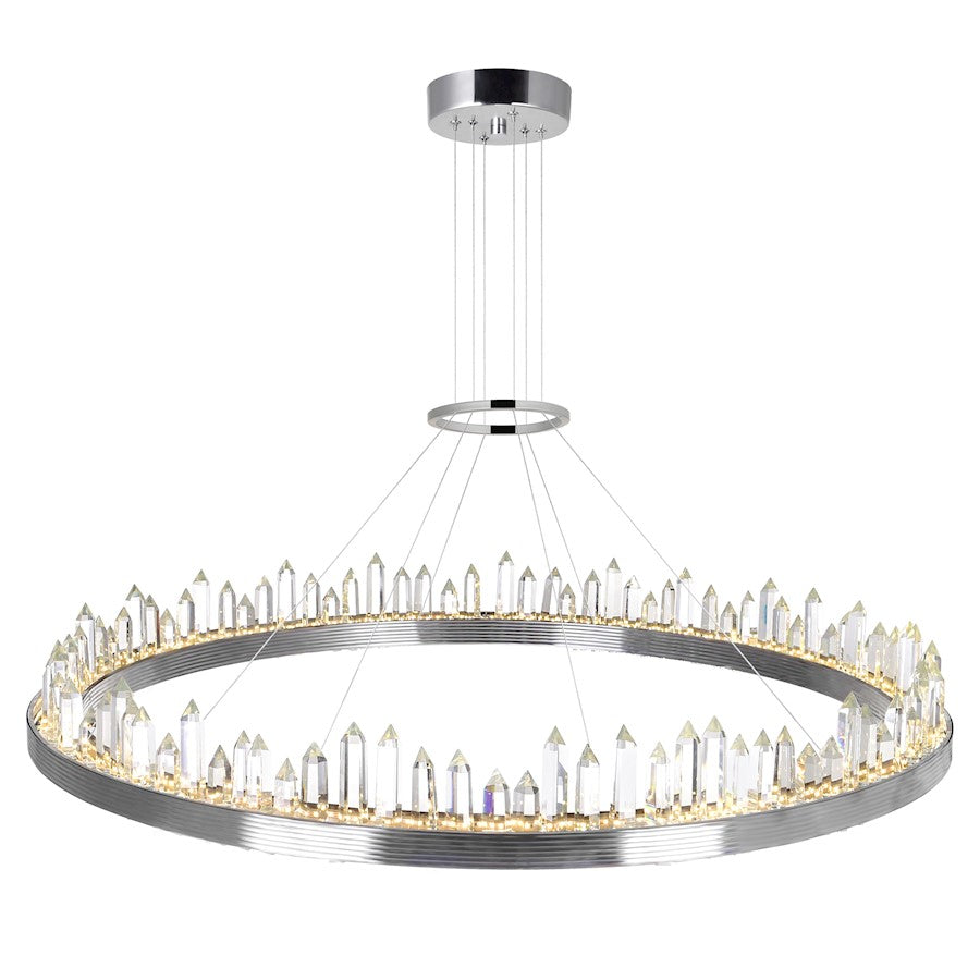 40" Up Chandelier, Polished Nickel