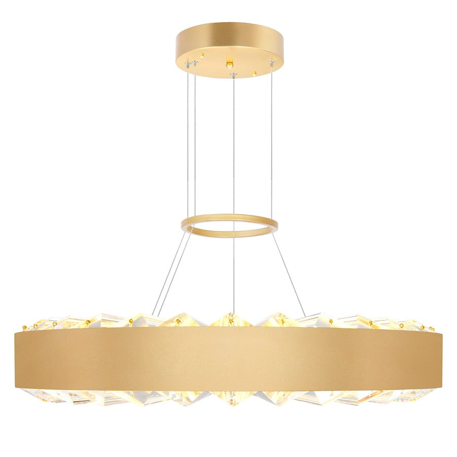 Bjoux 16" Down Chandelier, Sun Gold