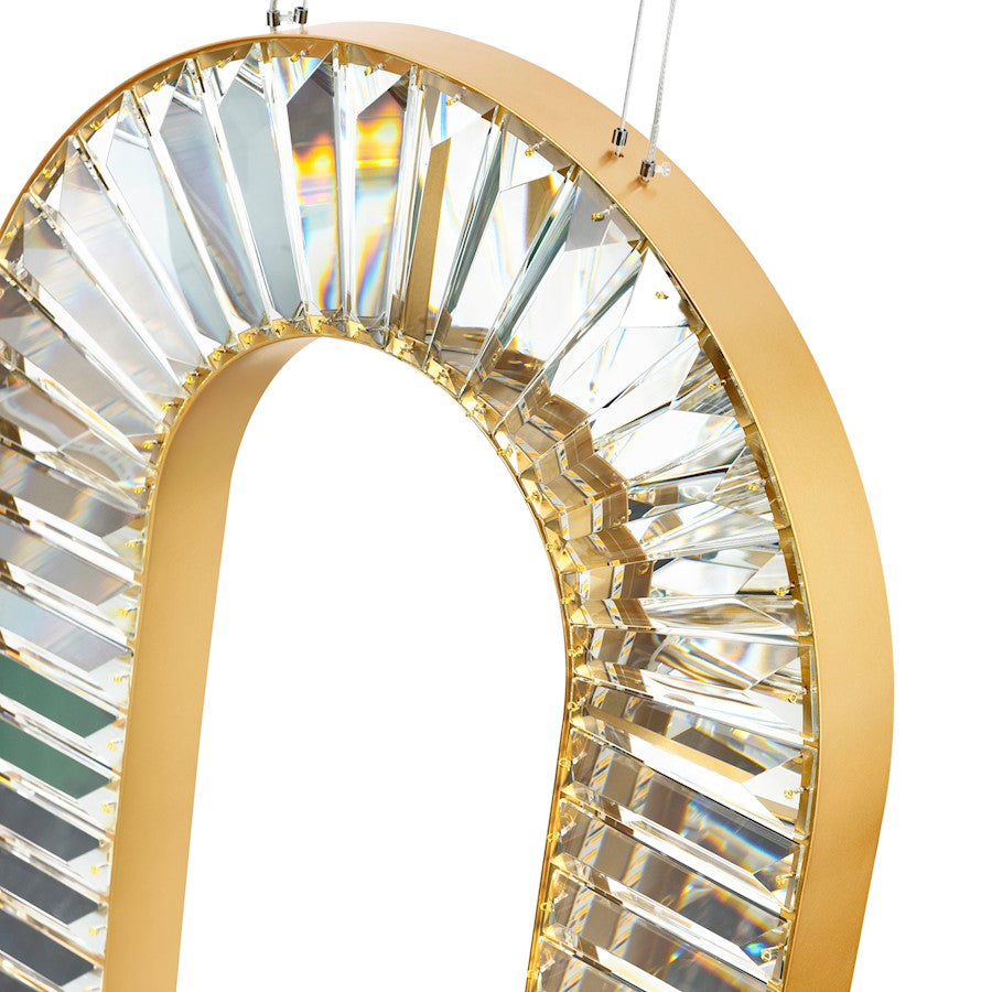 Bjoux 19" Down Chandelier, Sun Gold