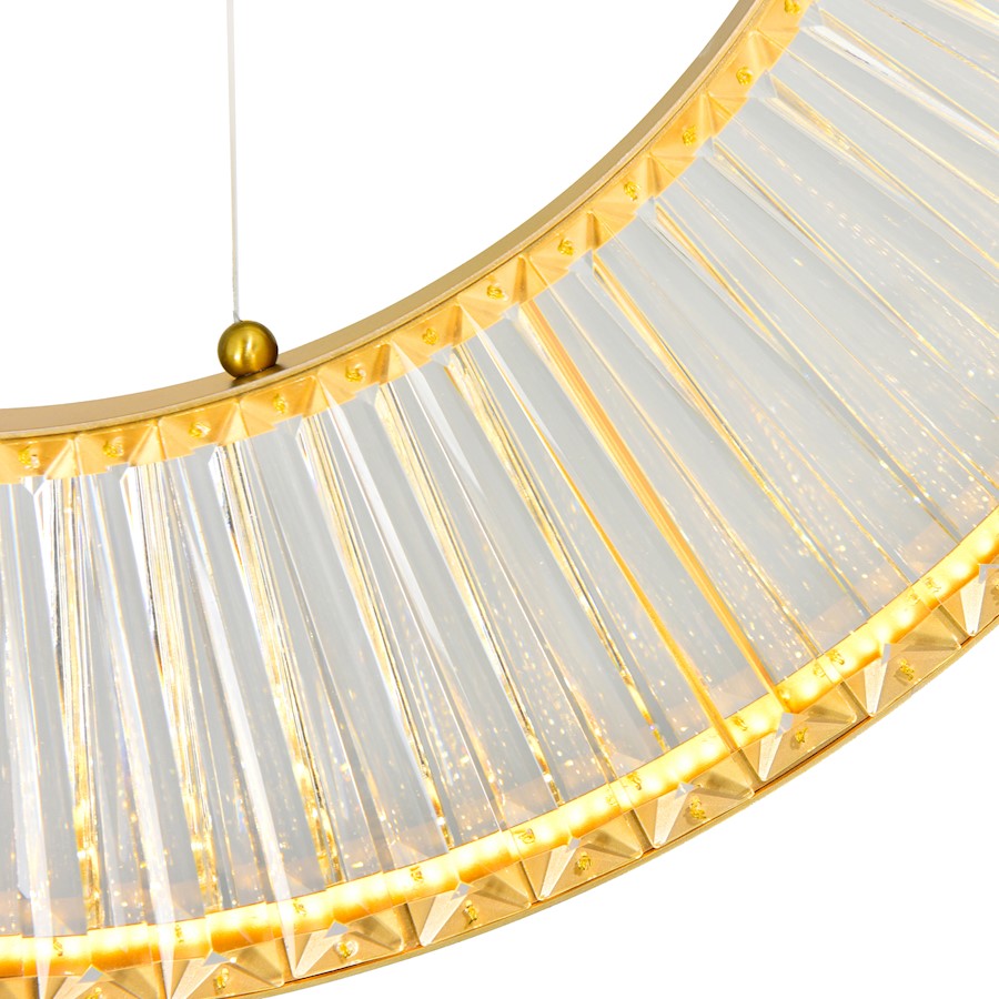 32" Down Chandelier, Sun Gold