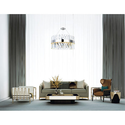 Glace 24" Chandelier, Chrome