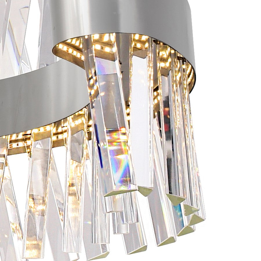 Glace Chandelier, Chrome