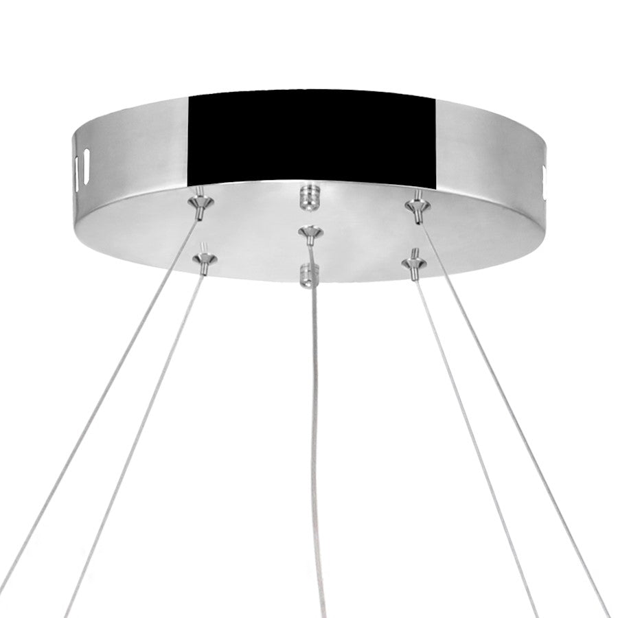 Glace 40" Chandelier, Chrome