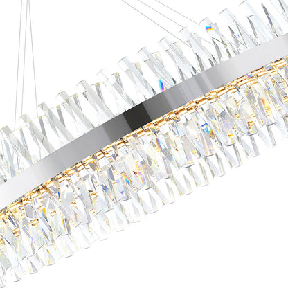 Glace 52" Chandelier, Chrome