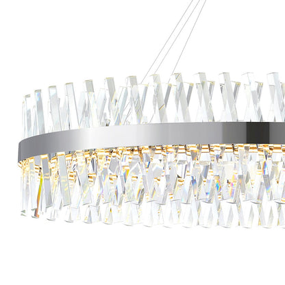 Glace 52" Chandelier, Chrome