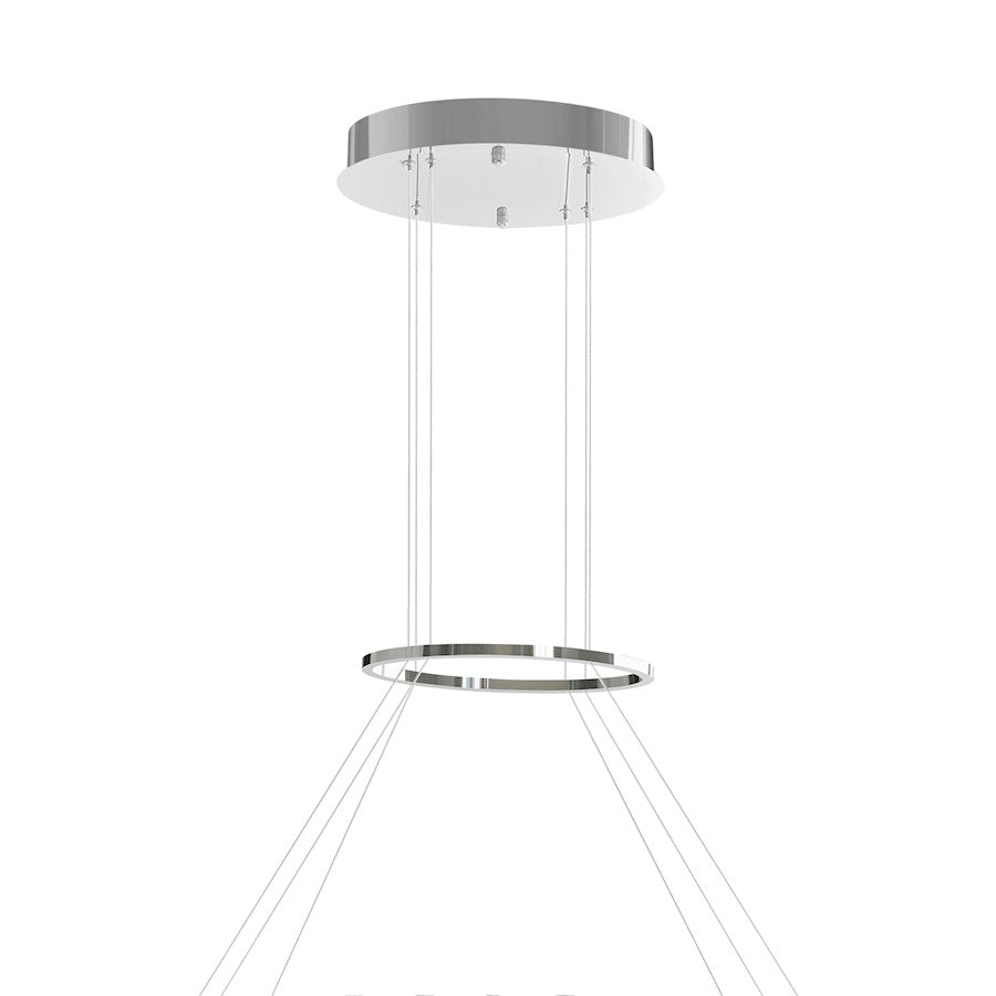 Glace 52" Chandelier, Chrome