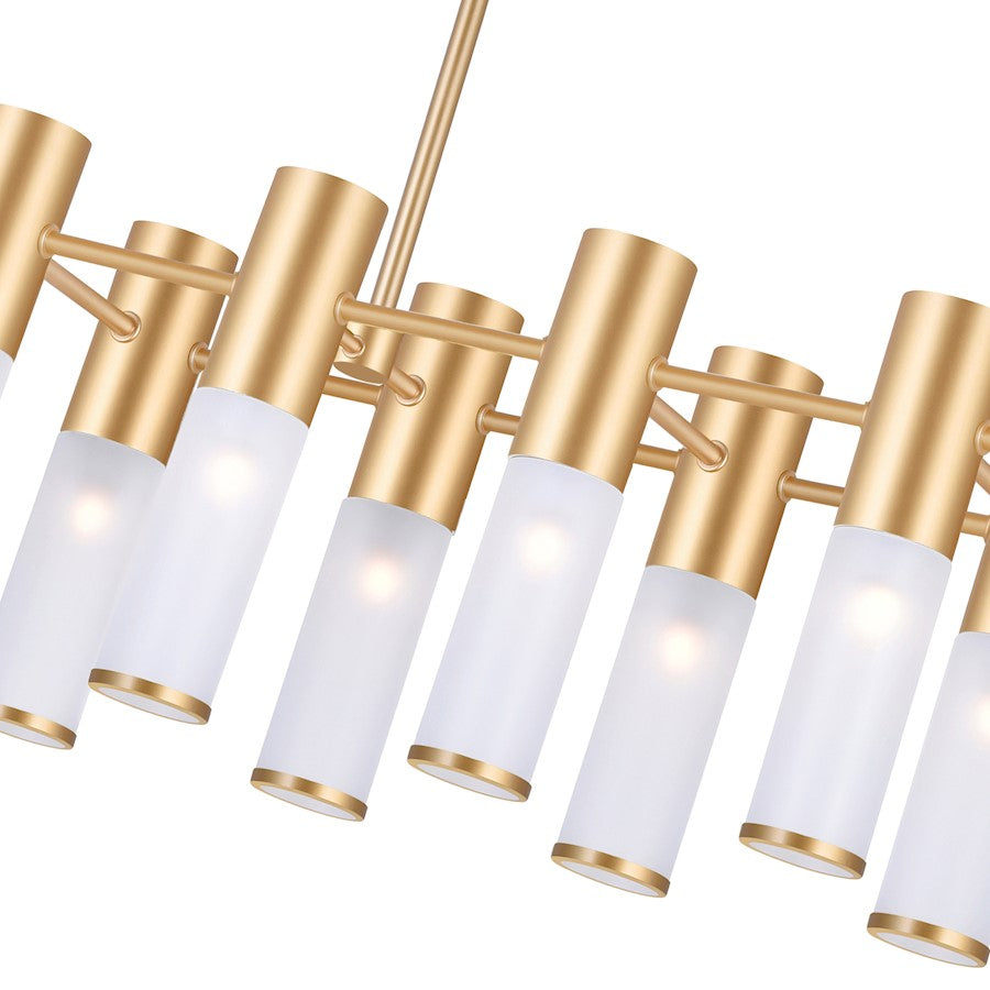 12 Light Chandelier, Sun Gold