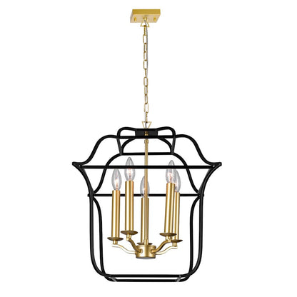 5 Light Up Chandelier, Satin Gold