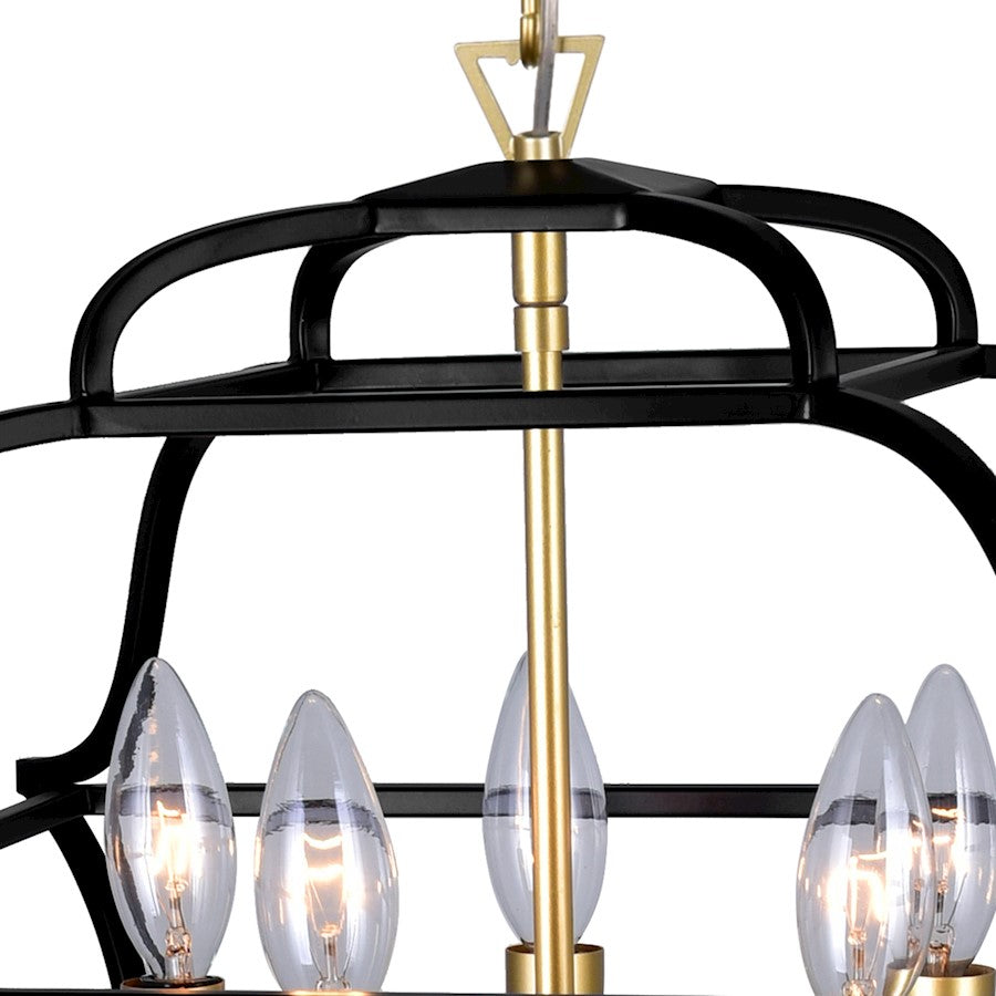 5 Light Up Chandelier, Satin Gold