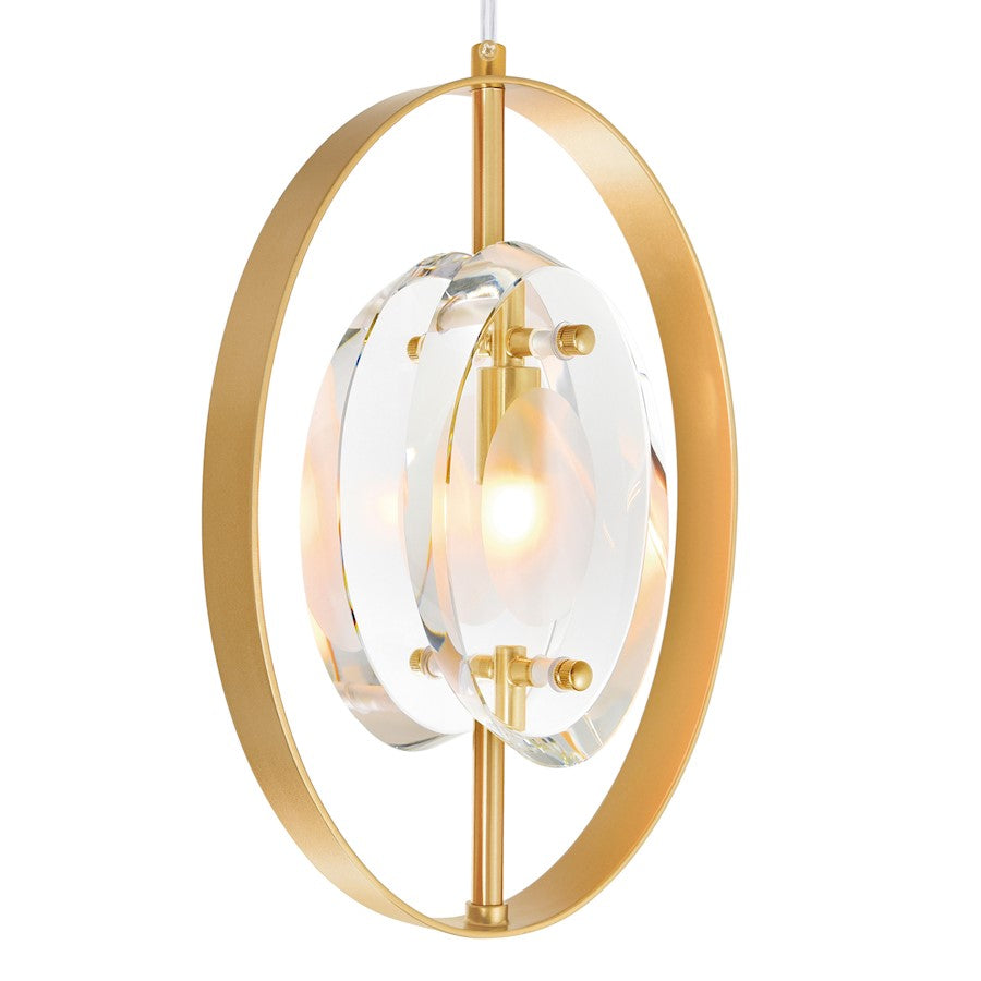 6 Light Multi Point Pendant, Sun Gold