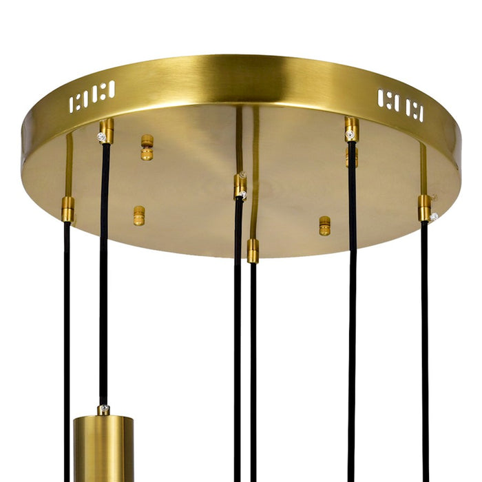 CWI Lighting Chime 16" Multi Point Pendant, Brass
