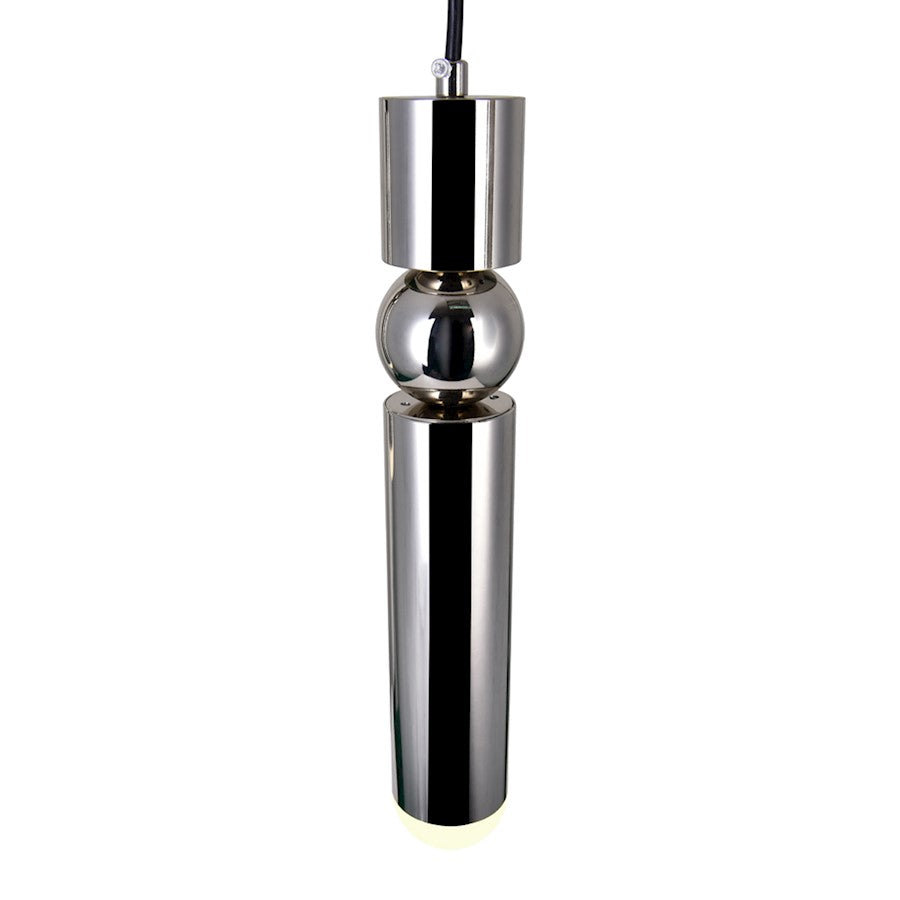 Down Mini Pendant, Polished Nickel