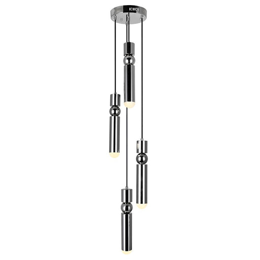 CWI Lighting Chime 9" Multi Point Pendant, Polished Nickel - 1225P9-4-613