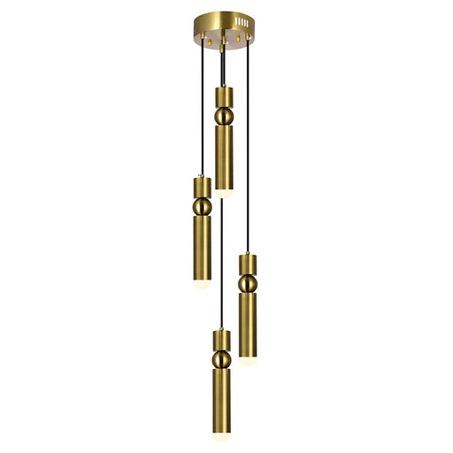 CWI Lighting Chime 9" Multi Point Pendant, Brass - 1225P9-4-625