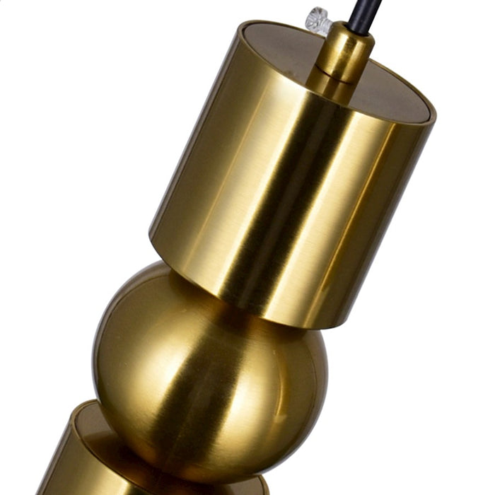 CWI Lighting Chime 9" Multi Point Pendant, Brass