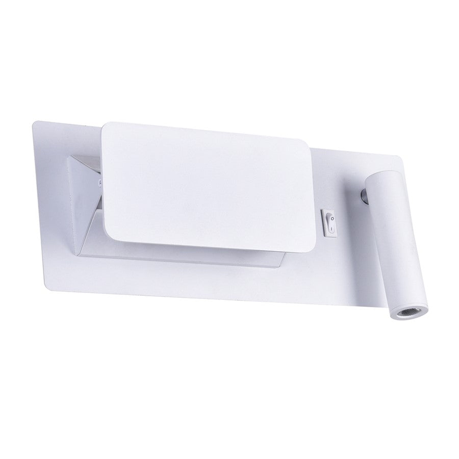 Private I 12" Double Wall Sconce, Matte White