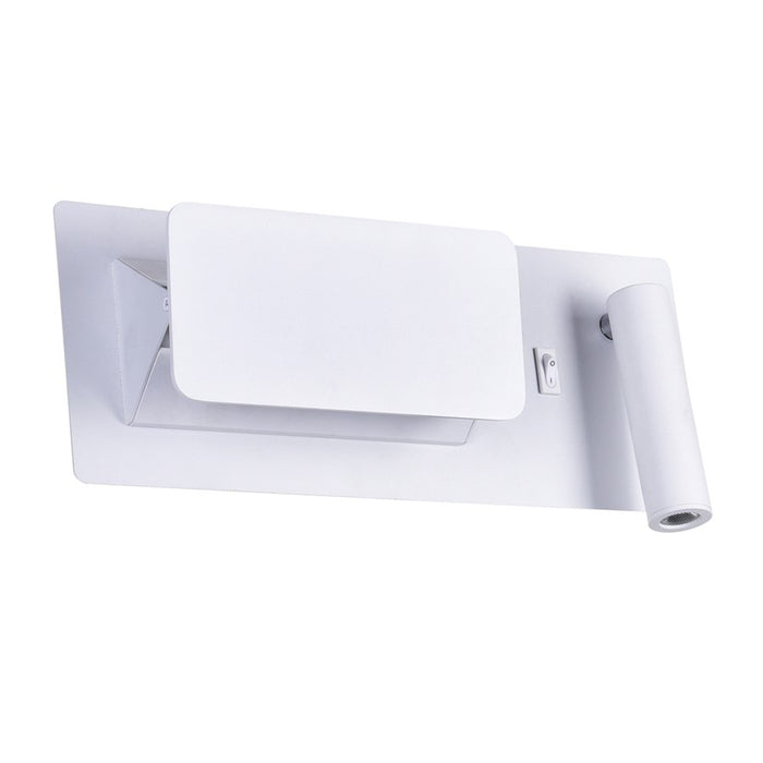 CWI Lighting Private I 12" Double Wall Sconce, Matte White