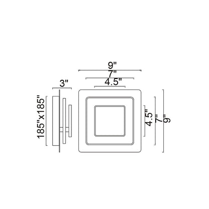 Square 9" Wall Sconce