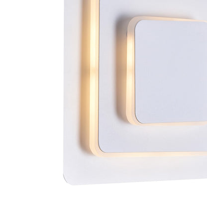 Private I Square Trio Wall Sconce, Matte White