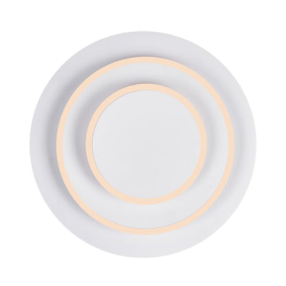 Private I Circle Trio Wall Sconce, Matte White