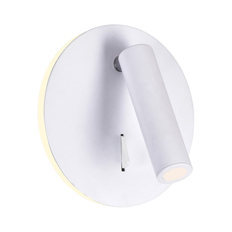 CWI Lighting Private I 6" Round Wall Sconce, Matte White - 1241W6-103