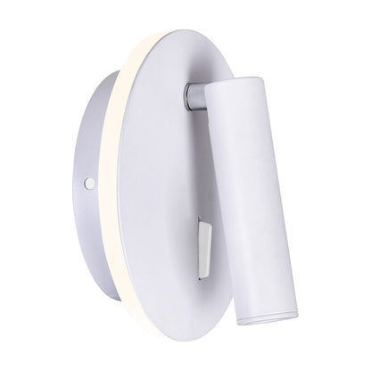 Private I 6" Round Wall Sconce, Matte White