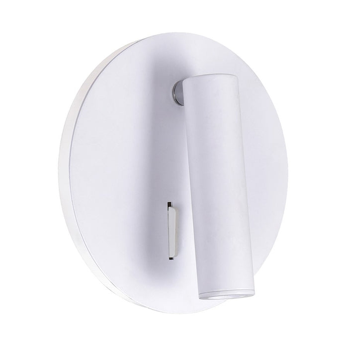 CWI Lighting Private I 6" Round Wall Sconce, Matte White