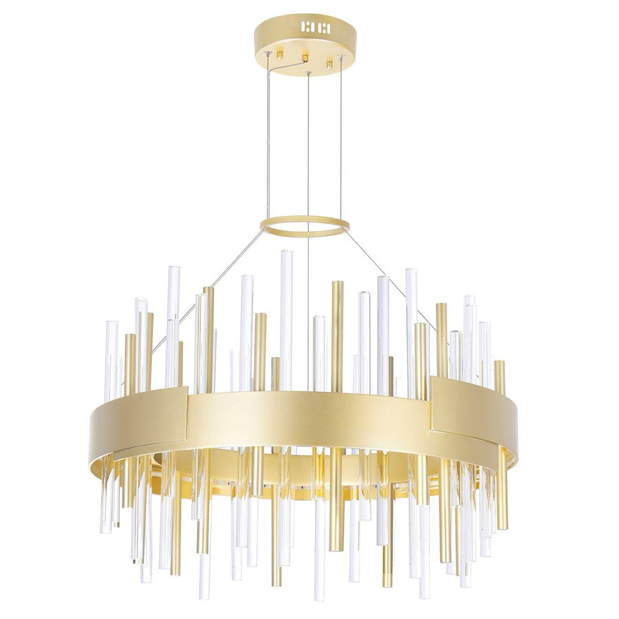 Millipede 20" Chandelier, Satin Gold