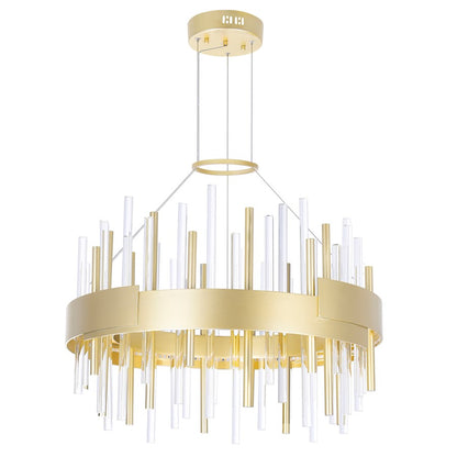 Millipede 20" Chandelier, Satin Gold