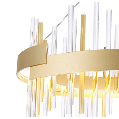 Millipede 26" Chandelier, Satin Gold