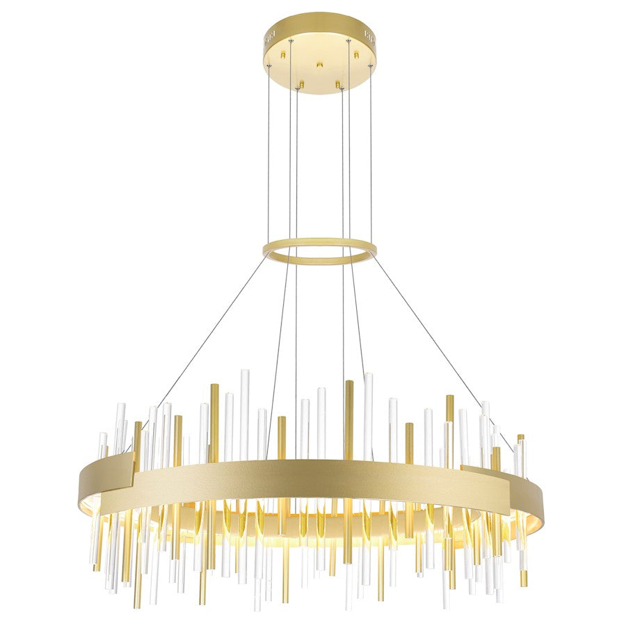 CWI Lighting Millipede 32" Chandelier, Satin Gold - 1245P32-602