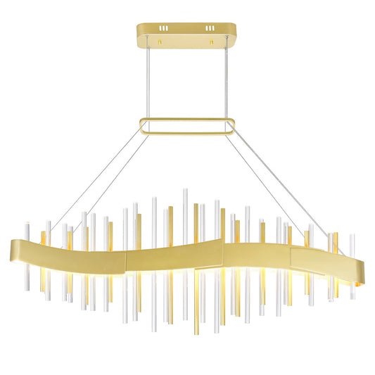 CWI Lighting Millipede 40" Chandelier, Satin Gold - 1245P40-602