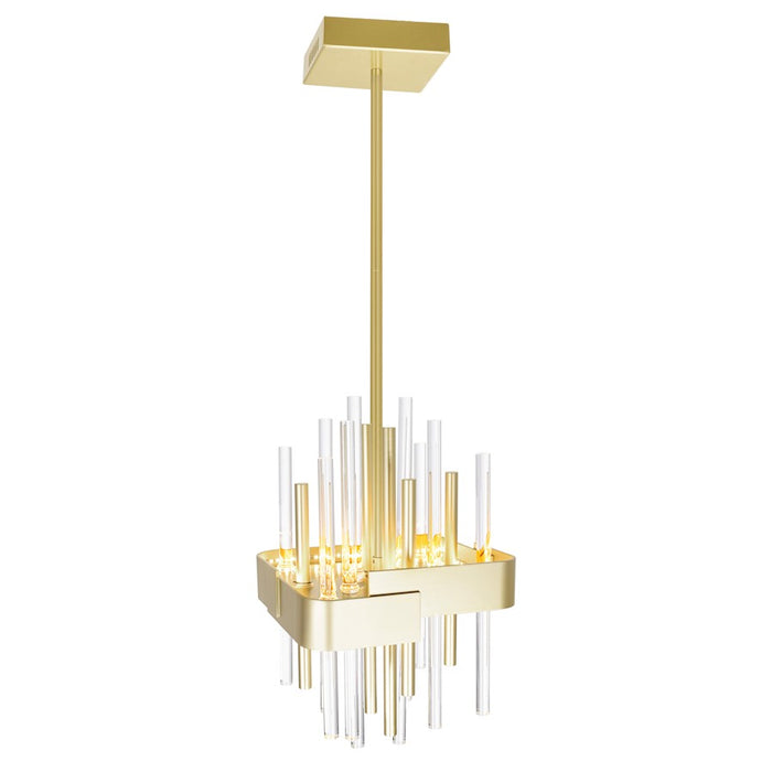 CWI Lighting Millipede Mini Pendant, Satin Gold