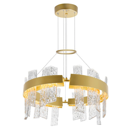 CWI Lighting Guadiana 24" Chandelier, Satin Gold/Clear - 1246P24-602-A