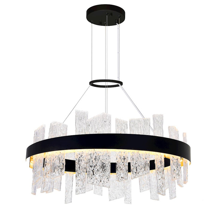 CWI Lighting Guadiana 32" Chandelier, Black/Satin Gold/Clear - 1246P32-101