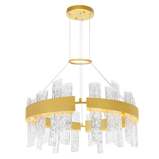 CWI Lighting Guadiana 32" Chandelier, Satin Gold/Clear - 1246P32-602