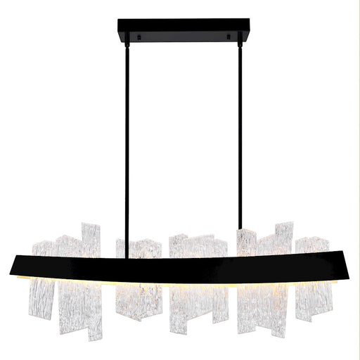 CWI Lighting Guadiana 39" Chandelier, Black/Satin Gold/Clear - 1246P39-101