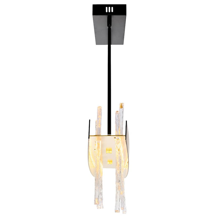 CWI Lighting Guadiana 39" Chandelier, Black/Satin Gold/Clear