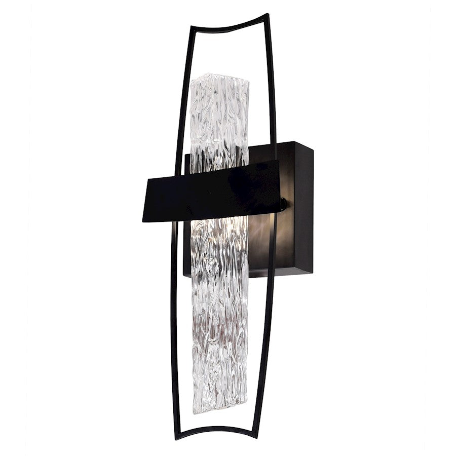 CWI Lighting Guadiana Wall Light, Black/Satin Gold/Clear - 1246W5-101